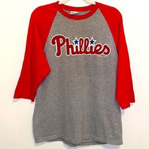 PHILLIES raglan quarter sleeve tee